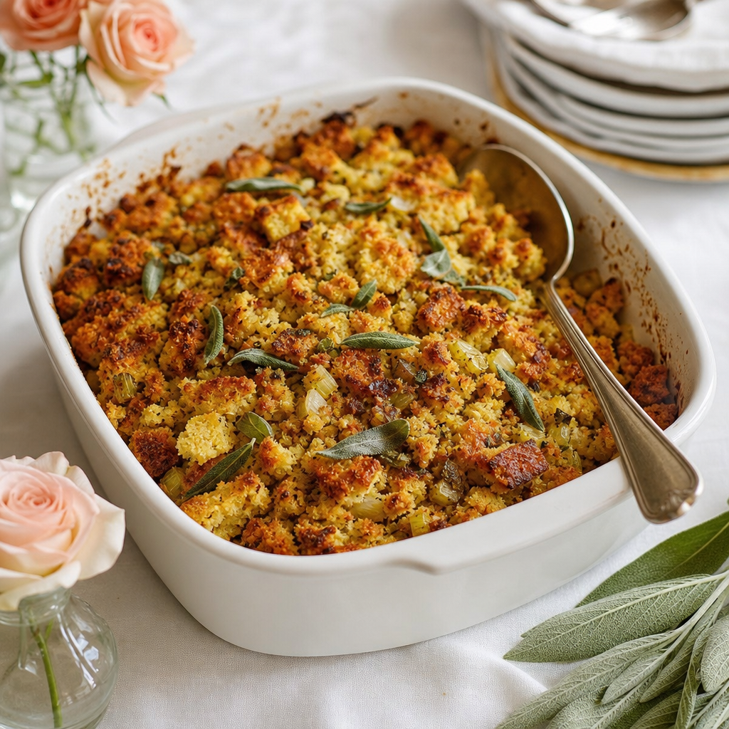 Recipe photo for Cornbread Herb Stuffing